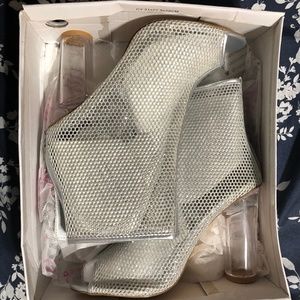 Silver booties
